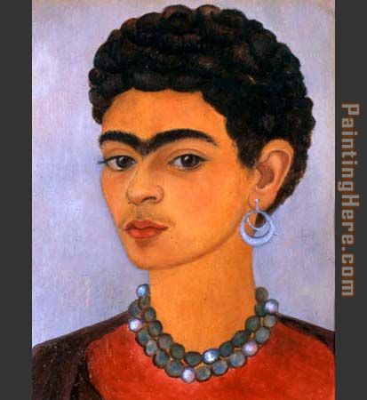 Self Portrait with Curly Hair painting - Frida Kahlo Self Portrait with Curly Hair art painting